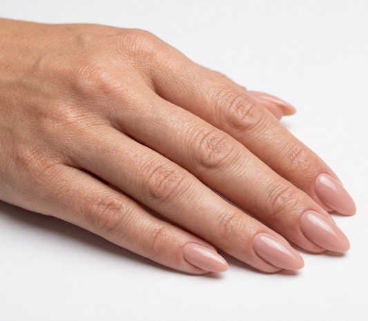 Nude Pink Jelly Press on Nails, Minimalist Almond Nails, Sheer Neutral Glue ons, Clean Girl Aesthetic, Natural Fake Nails, Classy Daily Nail - PN251283