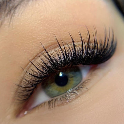 Wispy Volume Promade Fans For Eyelash Extensions - 480 Premade Fans - 32 Lines - Choose from C,CC,D, M & L curl