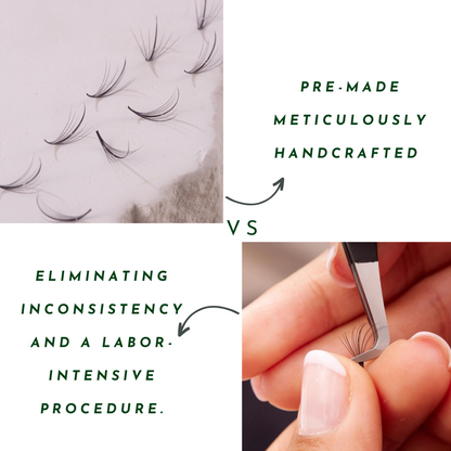 10D Promade Fans - XXL Box | Volume 1200 Fans | Premade volume fans for professional eyelash extension