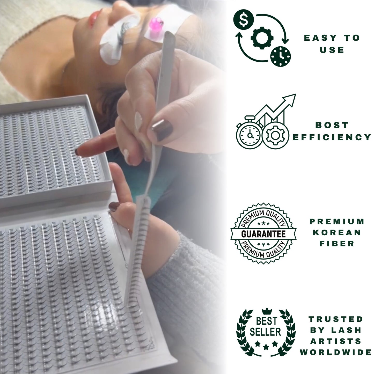 XXL Box 1200 Fans | 6D volume | 40 Lines| 8 sizes in 1 |  Premade Volume Fans