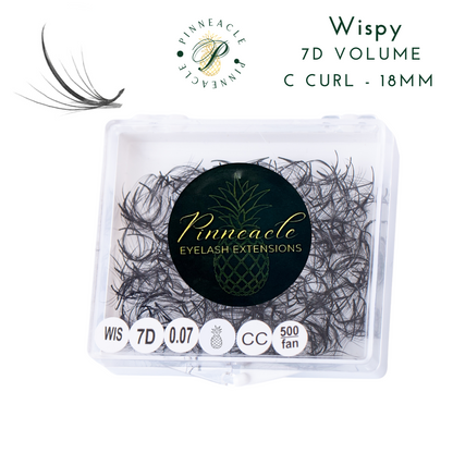 Wispy 500 Fans | 7D volume | C curl | 18mm (spike 20mm)