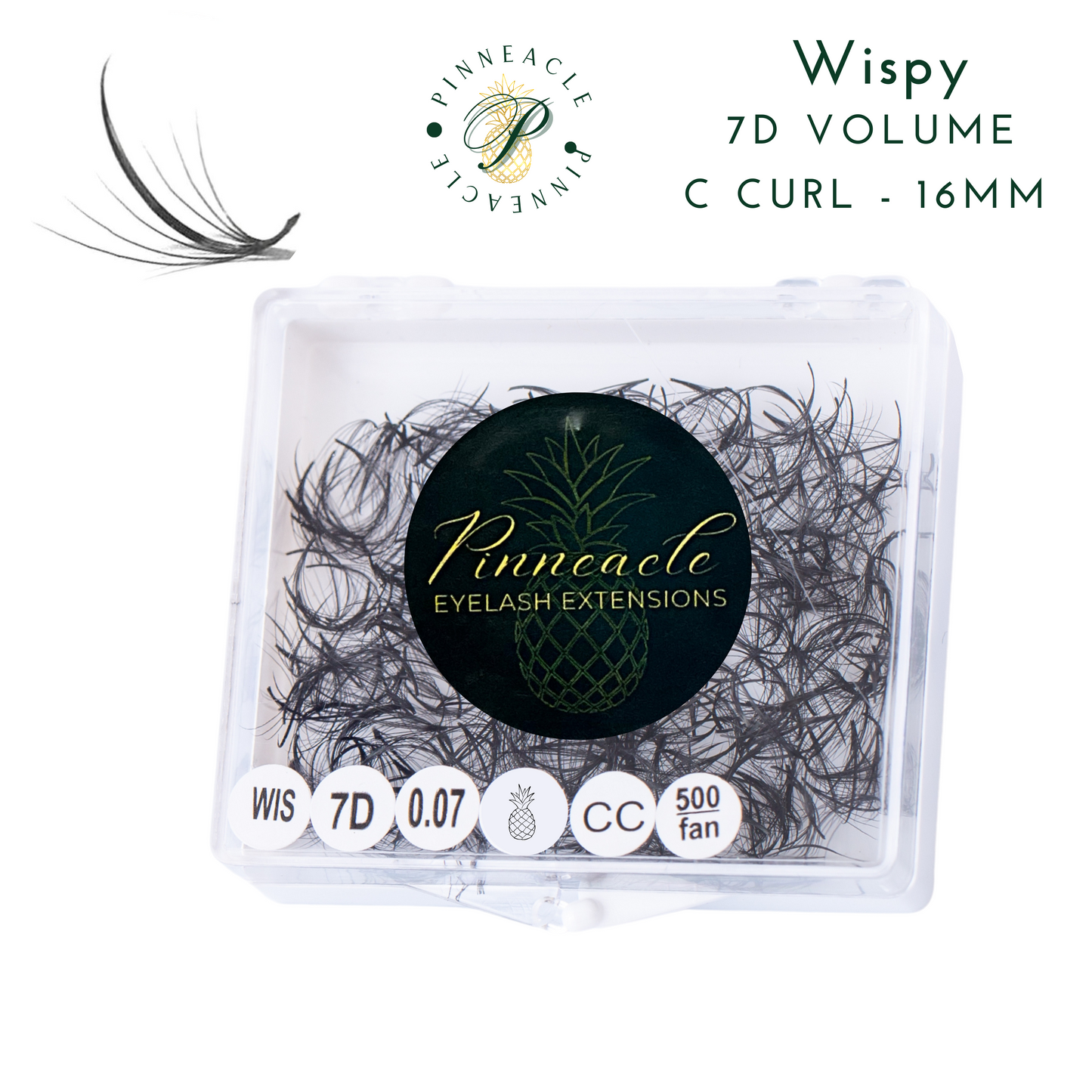 Wispy 500 Fans | 7D volume | C curl | 16mm (spike 18mm)