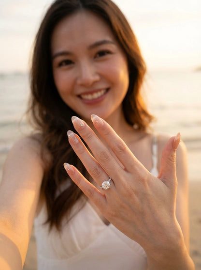 Nude Silver Line Press On Nails with Pearls - Luxury Brial Wedding Nude Nail - Minimalist Elegant Press Ons - Handmade Reusable Custom Size  - PN251122